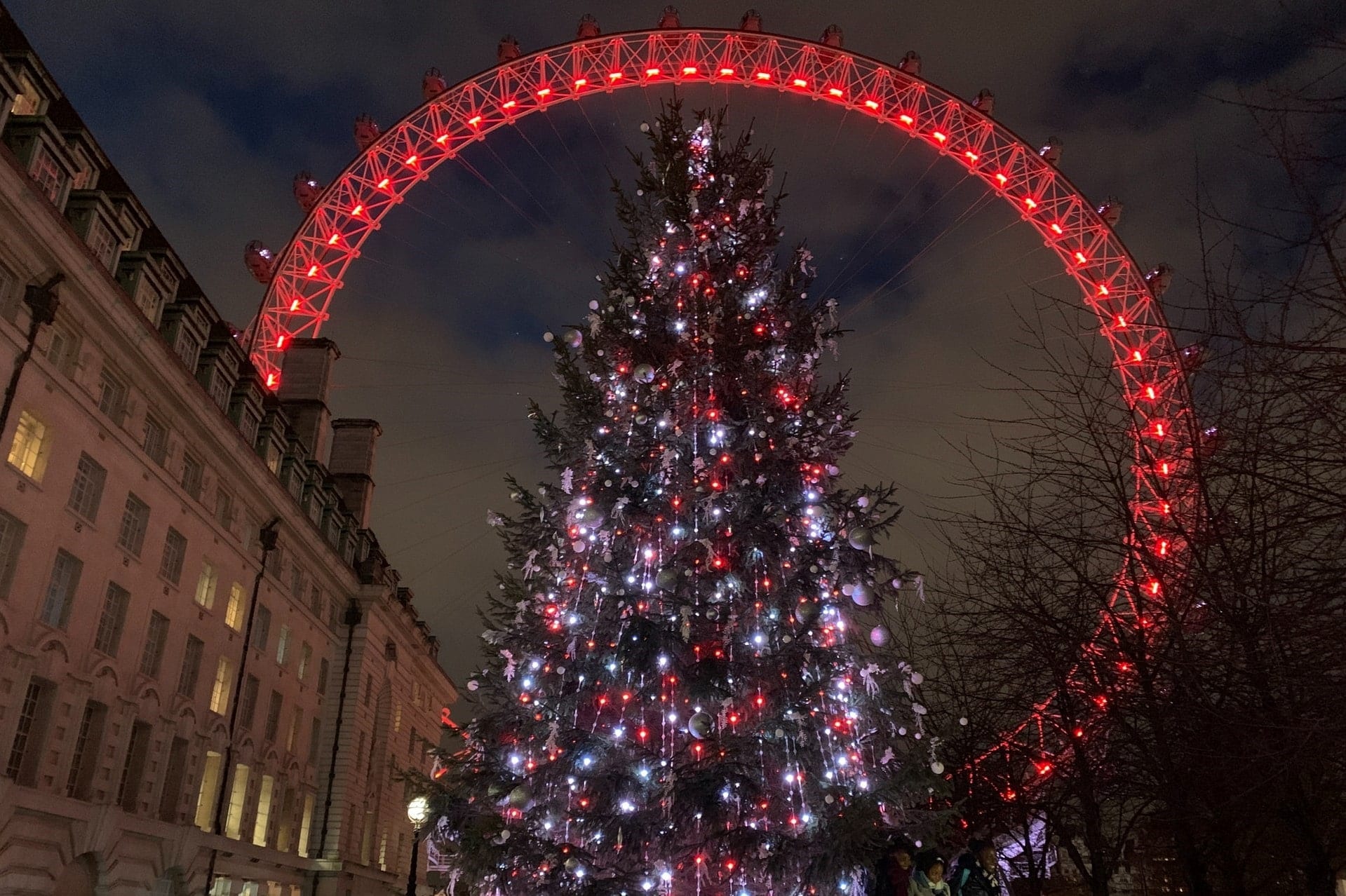 lit-up-christmas-tree-in-front-of-london-eye-at-night